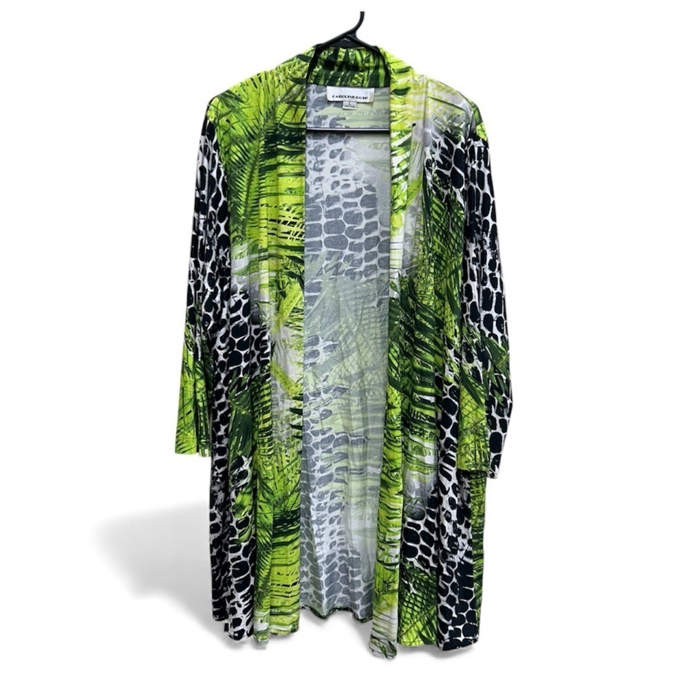Caroline Rose Abstract Animal Print Kimono / Cardigan / Duster           Size: L